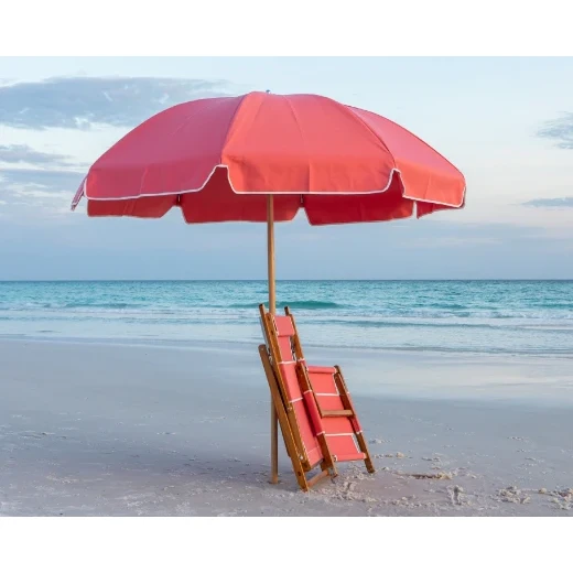 Wooden beach chairs