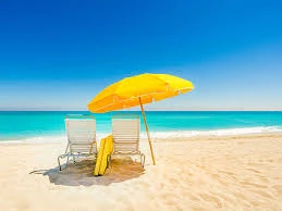 Round beach umbrella